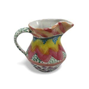 MacKenzie-Childs Creamer Pitcher Keukenhof 1997 Vintage 5"